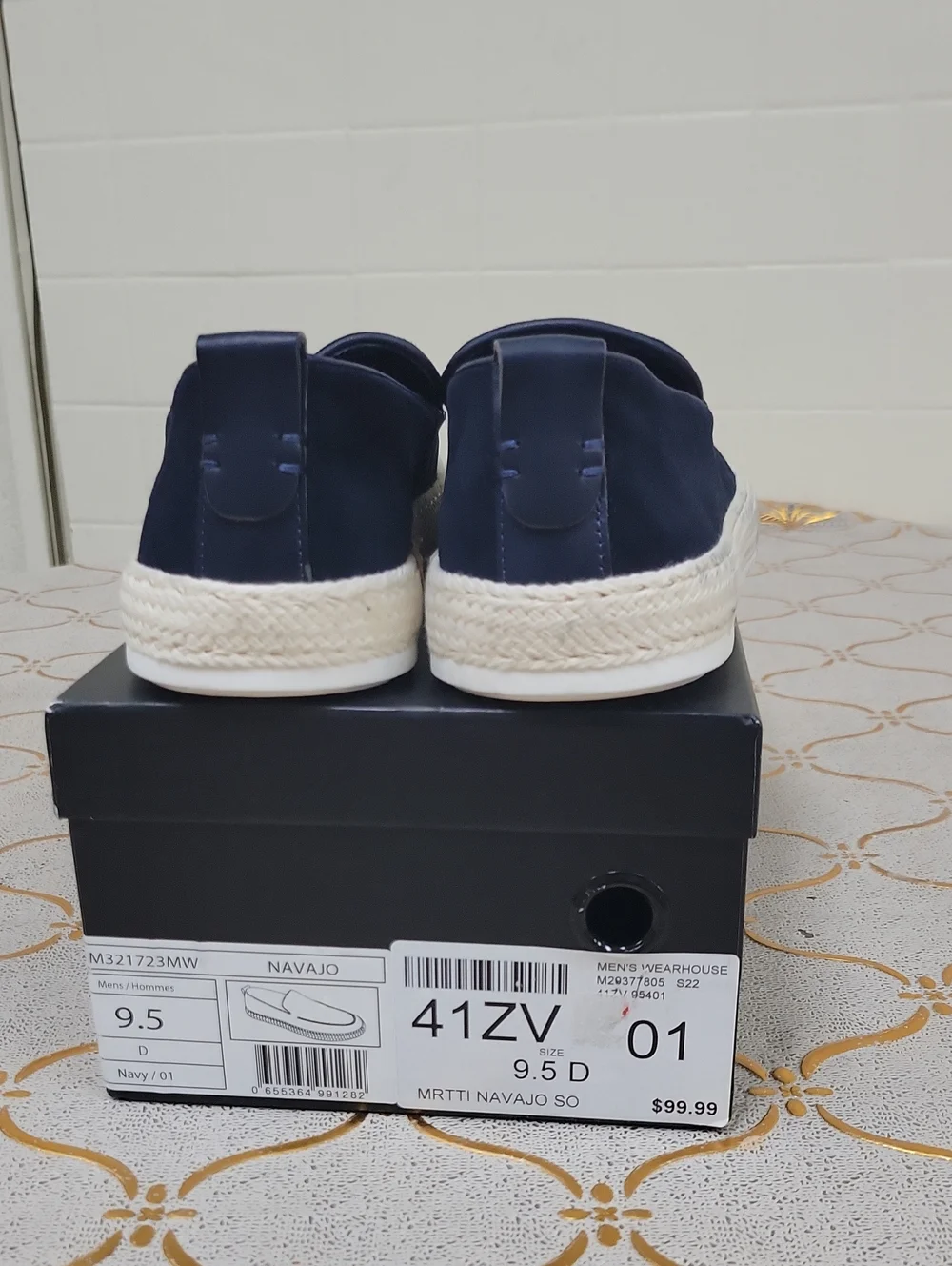 Men's Navy Slip-On Casual Shoes - Unknown Brand